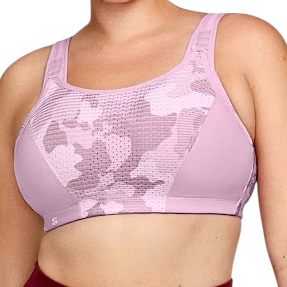 •Glamorise 32I Pink Camo Custom Control Sport Bra! NEW! - Picture 1 of 16